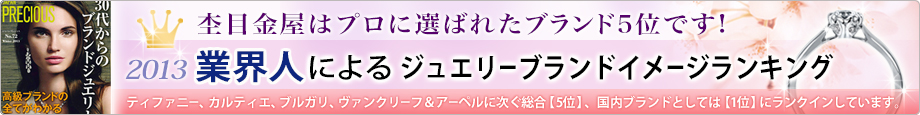 2013業界人によるジュエリーブランドイメージランキング